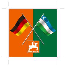 Flaggenkombination Deutschland + Usbekistan