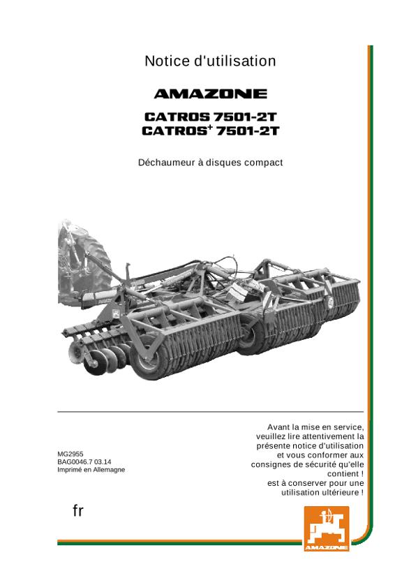Notice d'utilisation CATROS 5501-T/7501-T