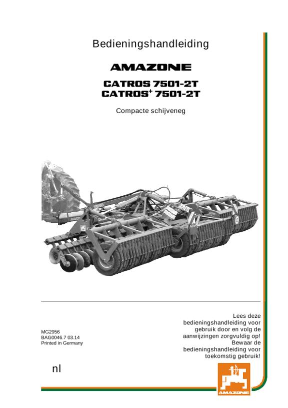 Bedieningshandleiding CATROS 5501-T/7501-T