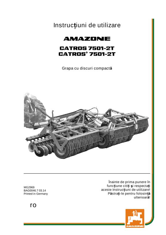 Instrucţiuni de utilizare CATROS 5501-T/7501-T